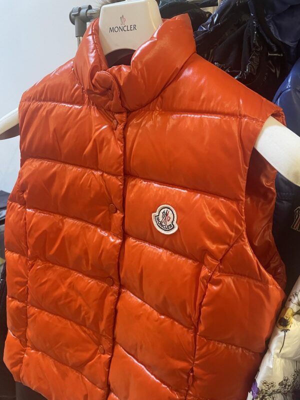 Ladies orange moncler gilet - Image 2