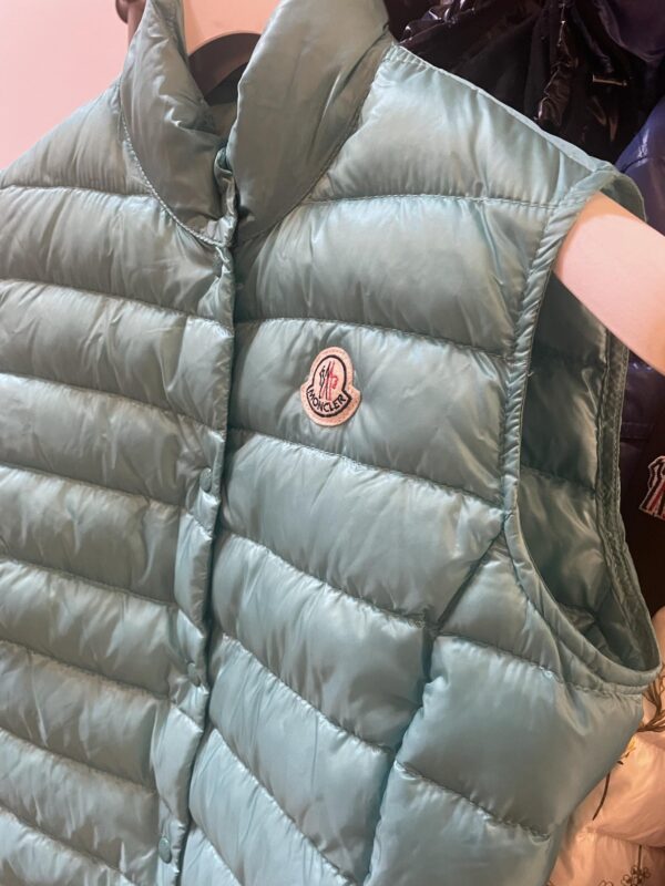 Ladies turquoise moncler gilet - Image 2