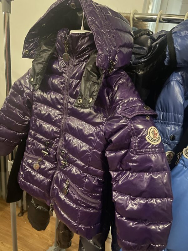 Girls purple moncler jacket - Image 2