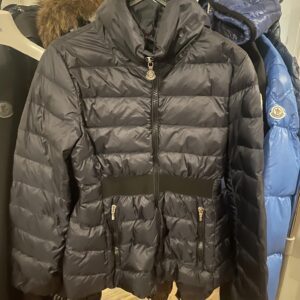 Girls navy elastic belt jacket