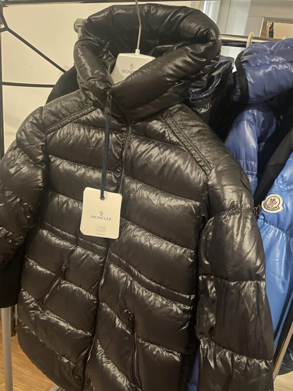 Girls black moncler jacket - Image 2