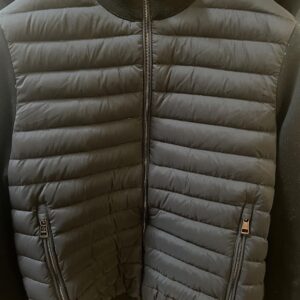 Men’s black and navy padded cardigan