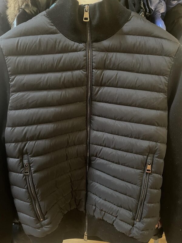 Men’s black and navy padded cardigan